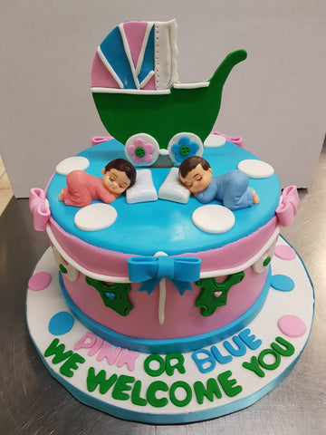 Pink Or Blue We Welcome You Cake
