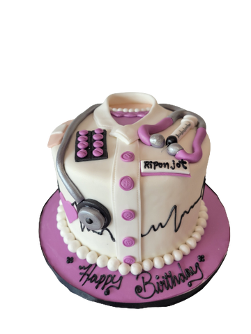 DOCTOR COAT FONDANT CAKE