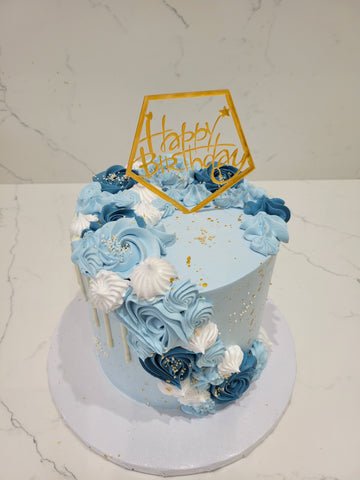 RYAAN DUSTY BLUE BIRTHDAY CAKE