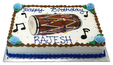 Rajesh Instrument Dhol Photo Cake