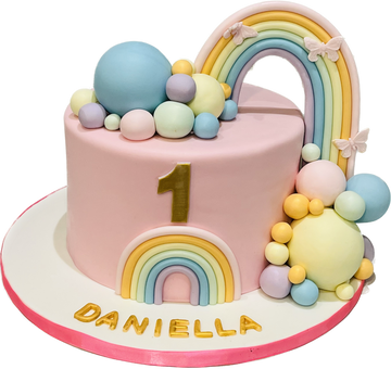 DANIELLA FIRST BIRTHDAY RAINBOW CAKE