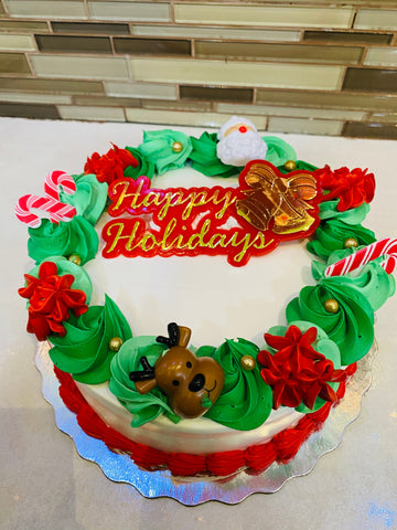 happy Holidays Greetings Cake