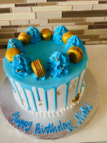 BLUE DRIZZLE CREAM CAKE