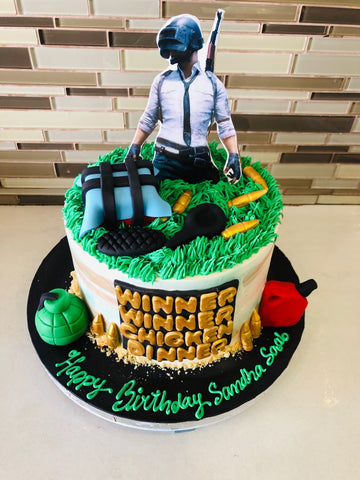 PUBG CREAM Birthday Cake