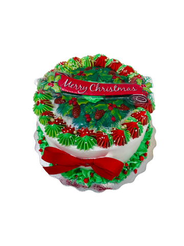 RED & GREEN CHRISTMAS CAKE
