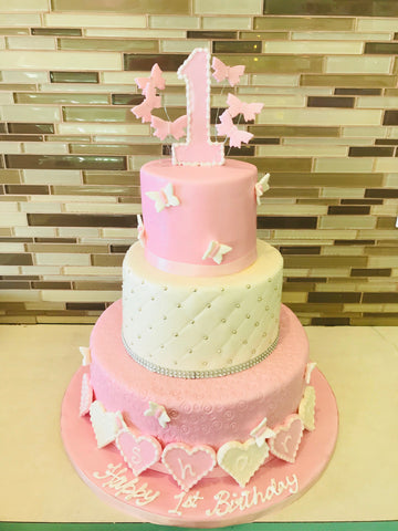 Roseline Tiered fondant Cake