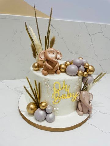 OH BABY ELEPHANT FONDANT CAKE