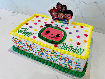 COCOMELON & STARS CREAM CAKE