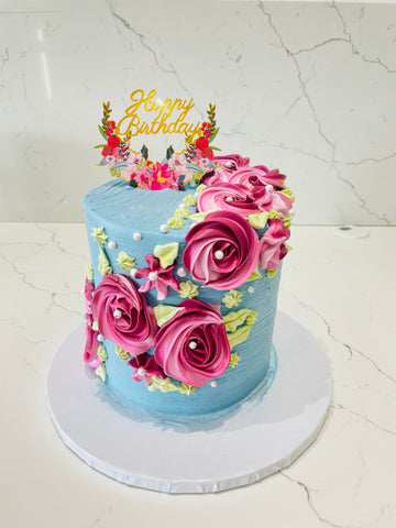 ANGELA FLORAL BIRTHDAY CAKE