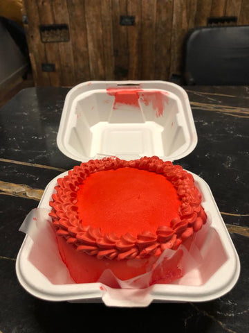 Red Bento Cake in Round Shape