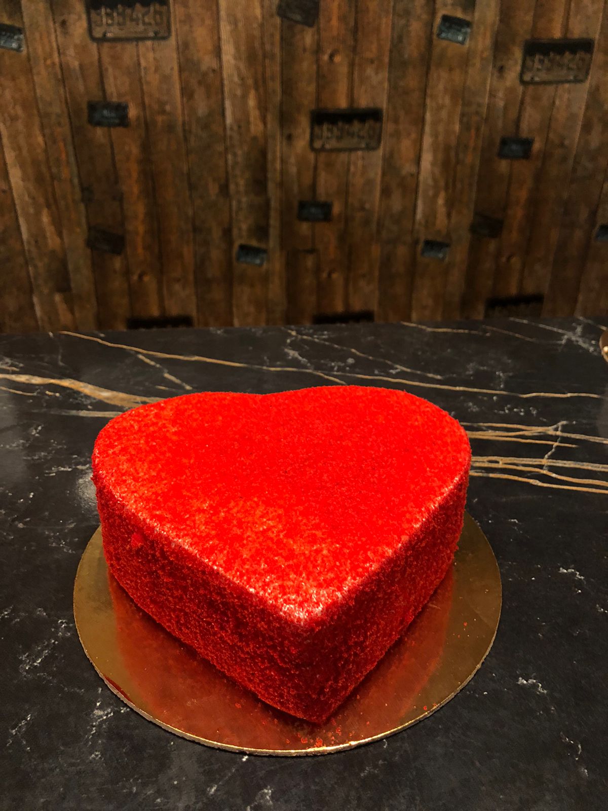 Lovely Red Velvet Heart Shape Cake for Valentine's Day