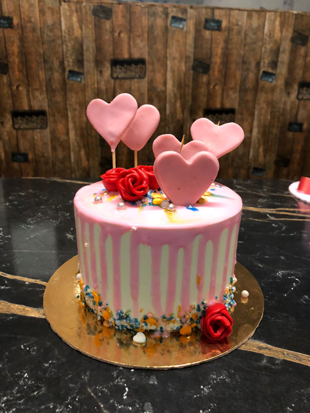 Lovely Red Velvet Heart Shape Cake for Valentine's Day