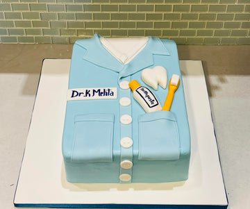 DENTIST SHIRT MOLDED FONDANT CAKE