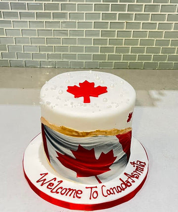 WELCOME TO CANADA FONDANT CAKE