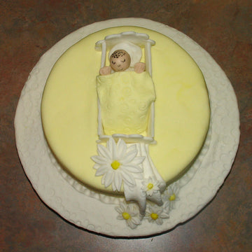 Baby Shower with Crib Fondant