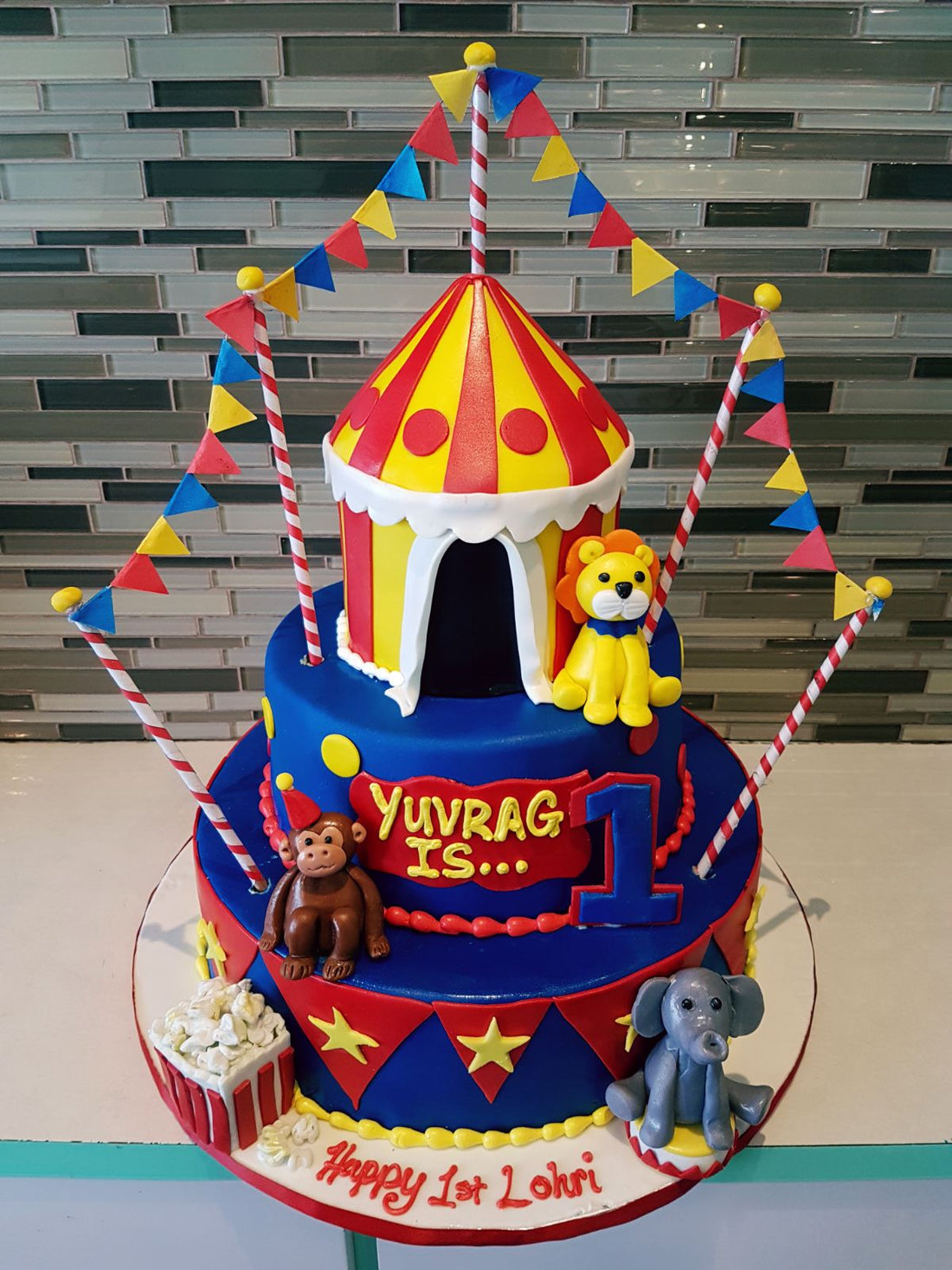 Carnival Themed Fondant Cake