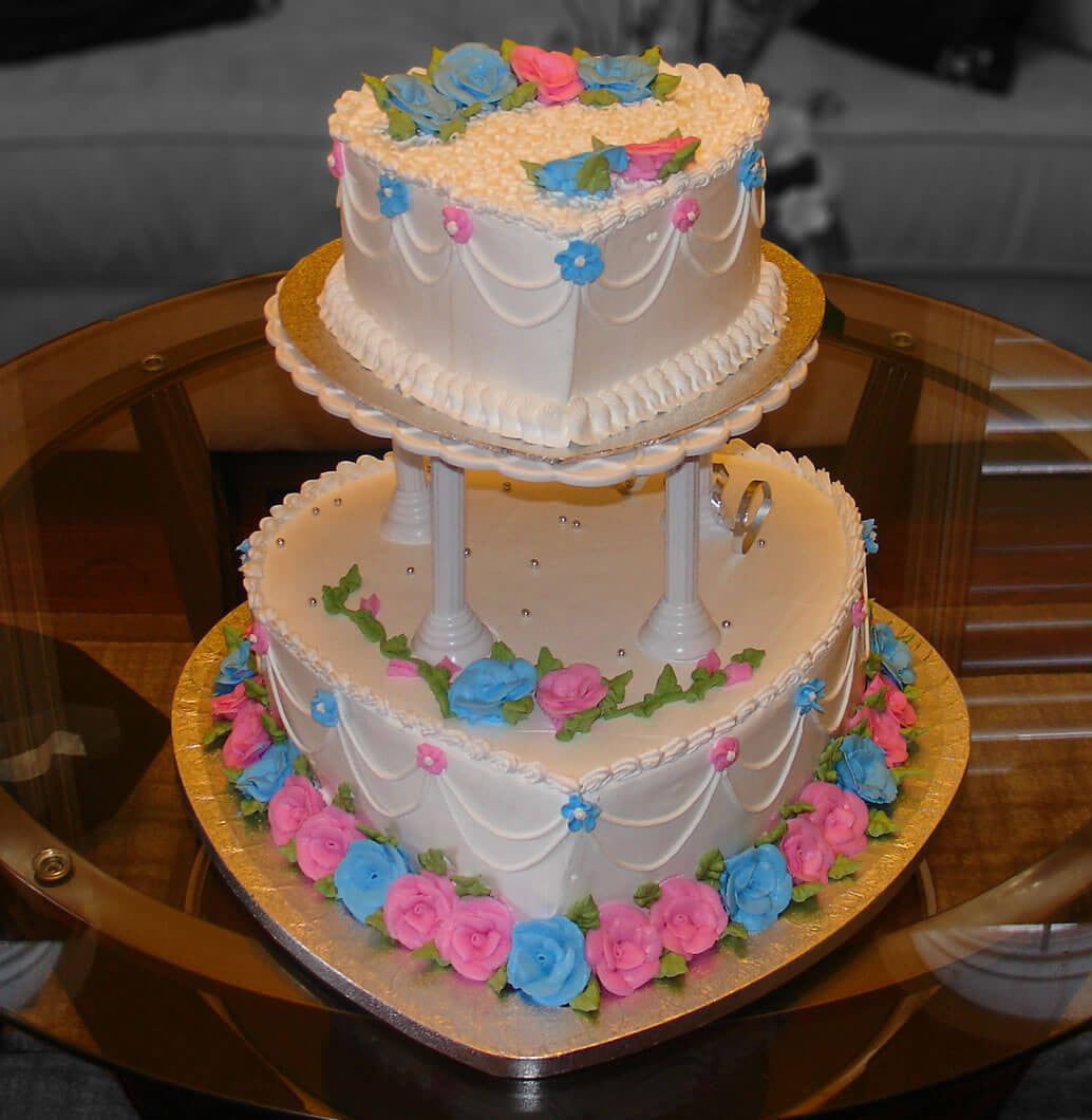 Anna Heart Wedding Cake
