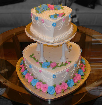 Anna Heart Wedding Cake