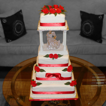 Ria Square Wedding Cake