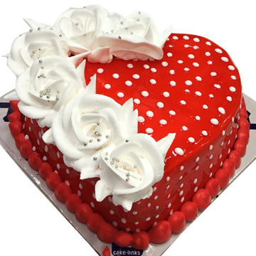 Red Heart Cake