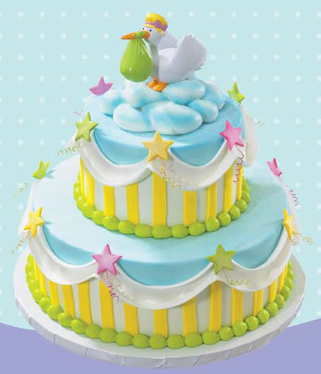 Delivery Stork Baby Shower Tiered