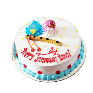 Yummy Vanilla Janmashtami Cake