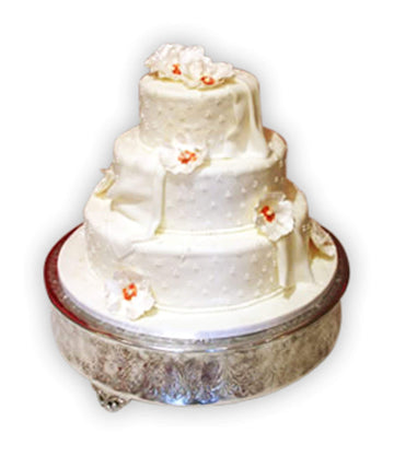 Pooja White Wedding Cake