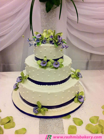 Blue Green Wedding Cake