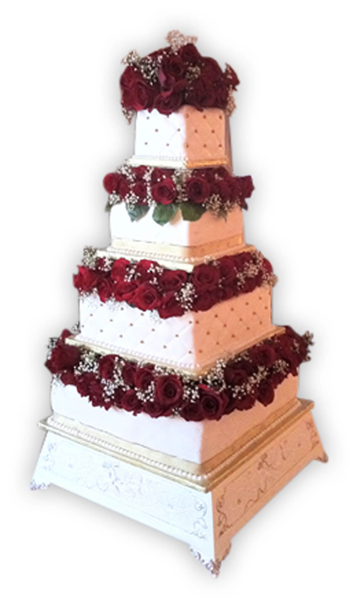 Pamela Flowers Wedding Cake