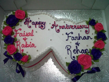 Rabia Double Heart Anniversary Cake