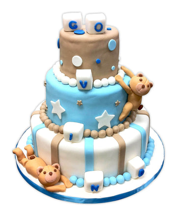 Brown Baby Bear Shower Tiered