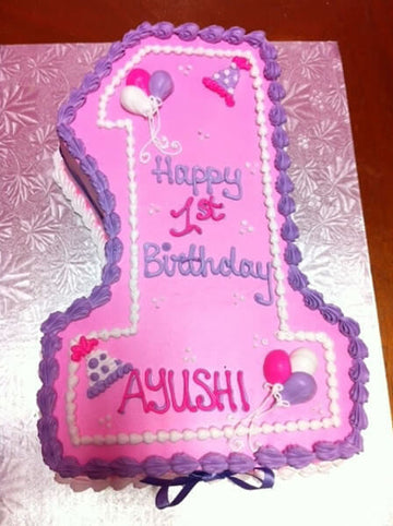 Girl 1st Birthday Molded Cake