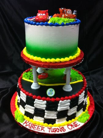 Cars 2 Tiered Cake