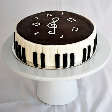 Simple Choclate Falvour Musical Theme Cake