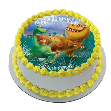 Battle Between Dinosaurs Photo Cake