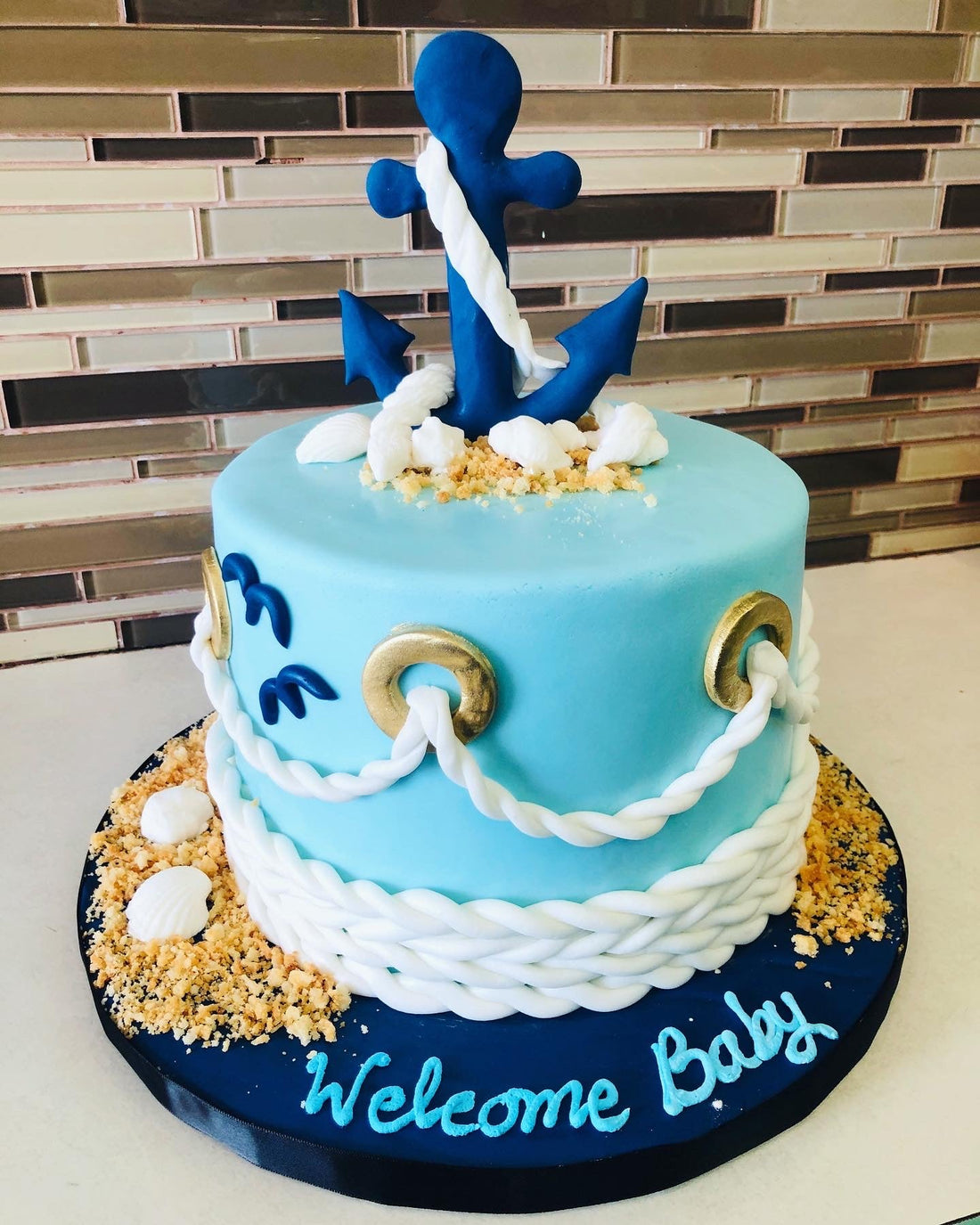 ANCHOR FONDANT BIRTHDAY CAKE