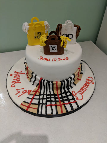 Shopping Bag Fondant Cake