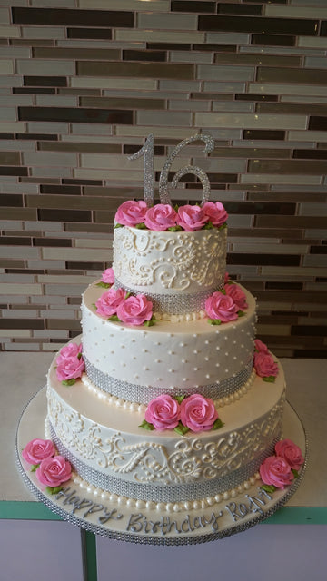 Ivory Henna Wedding Cake