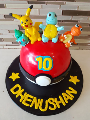 pokemon fondant cake