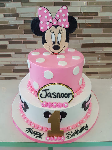 Jasnoor Minnie Mouse Birthday Cake