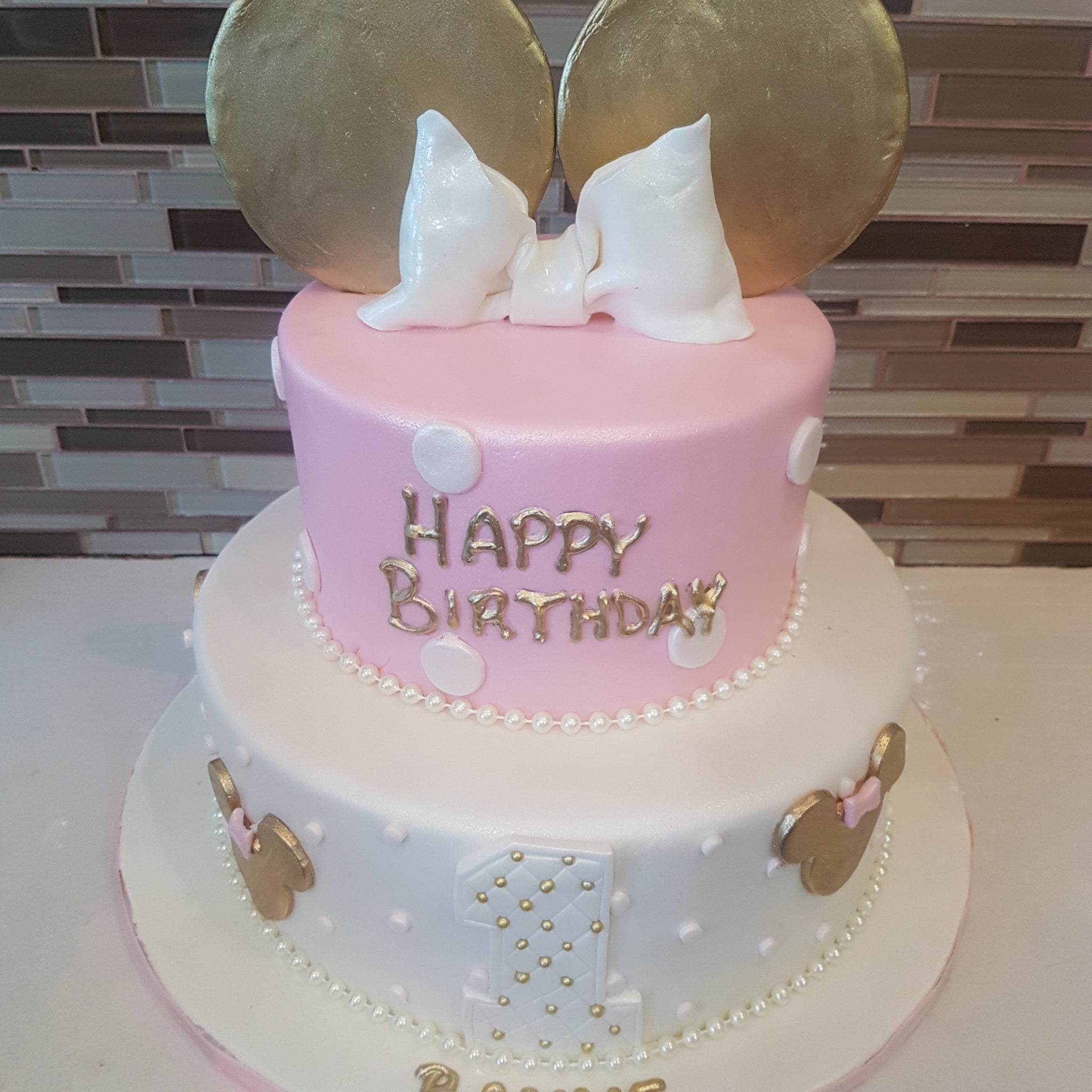 Banne Minnie Mouse  Cake