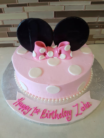 Zoha Minnie mouse birthday cake