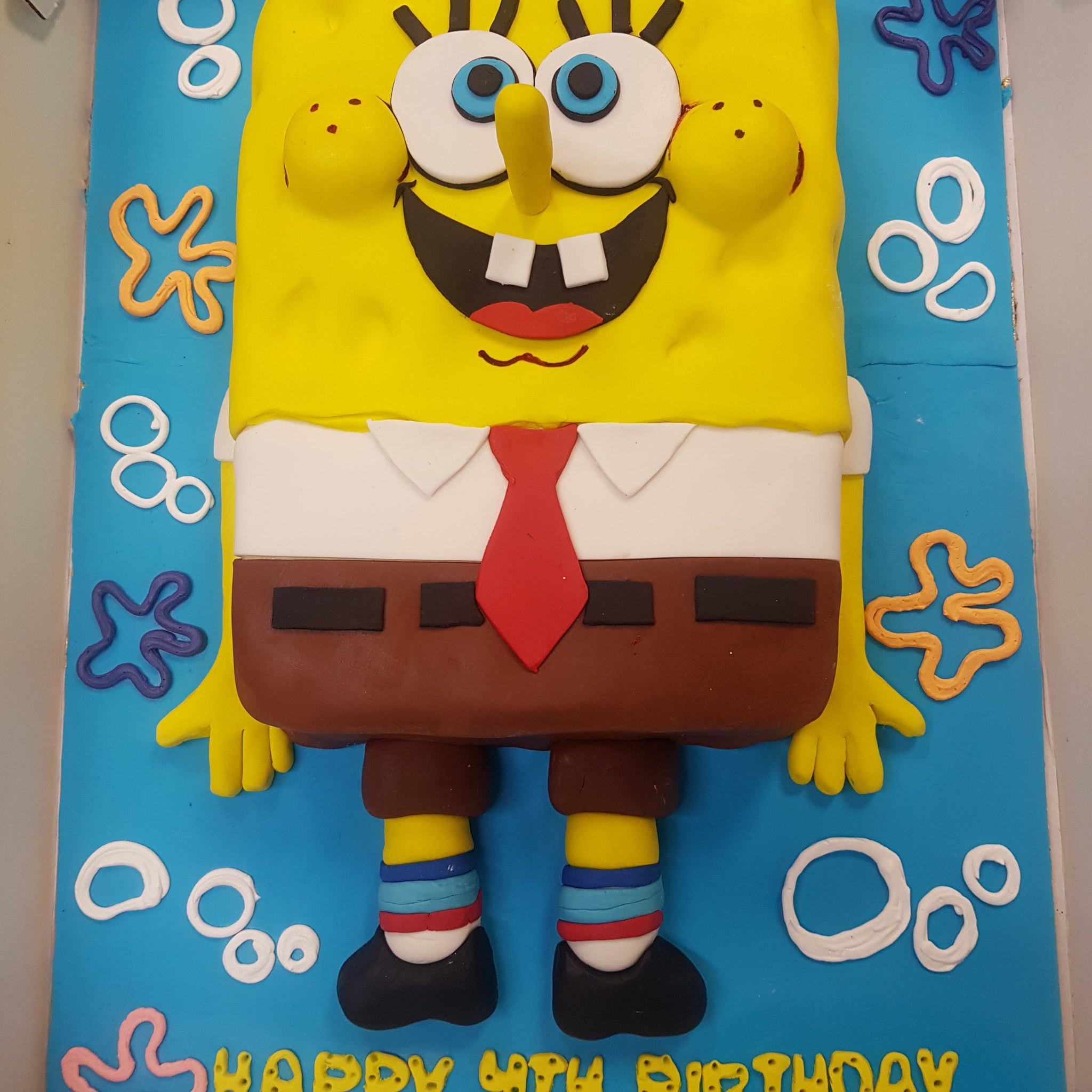Isiah Sponge bob molded cake