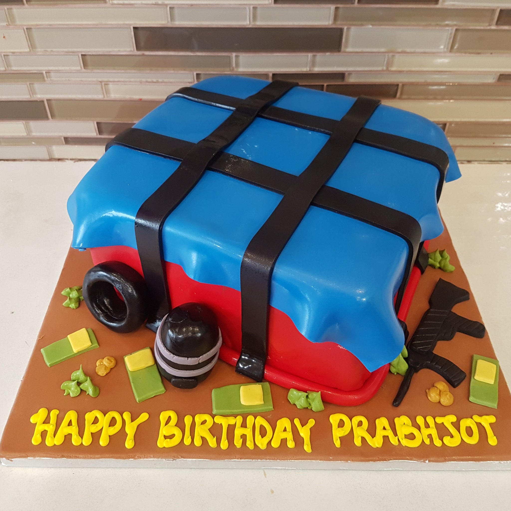 PUBG Fondant Cake