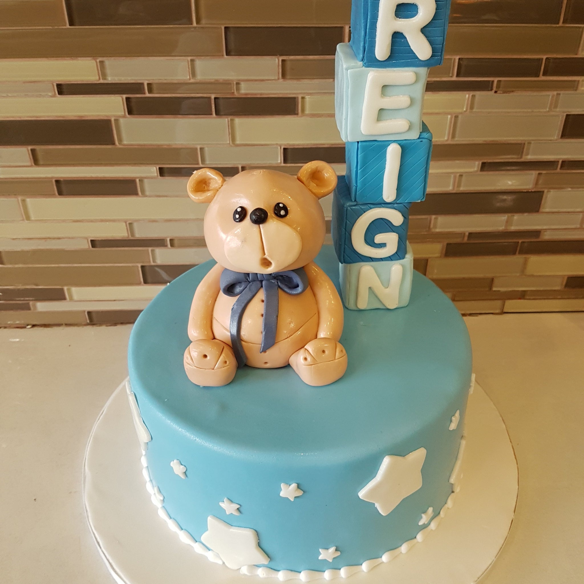 Reign Bear Fondant Cake