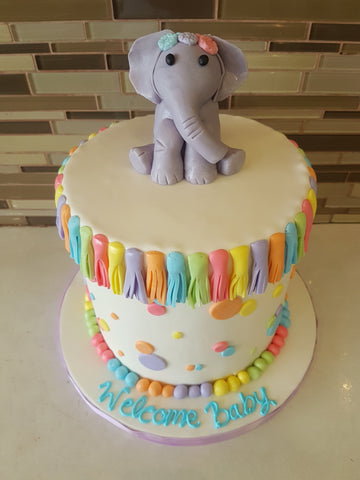 Elephant Baby Shower Cake