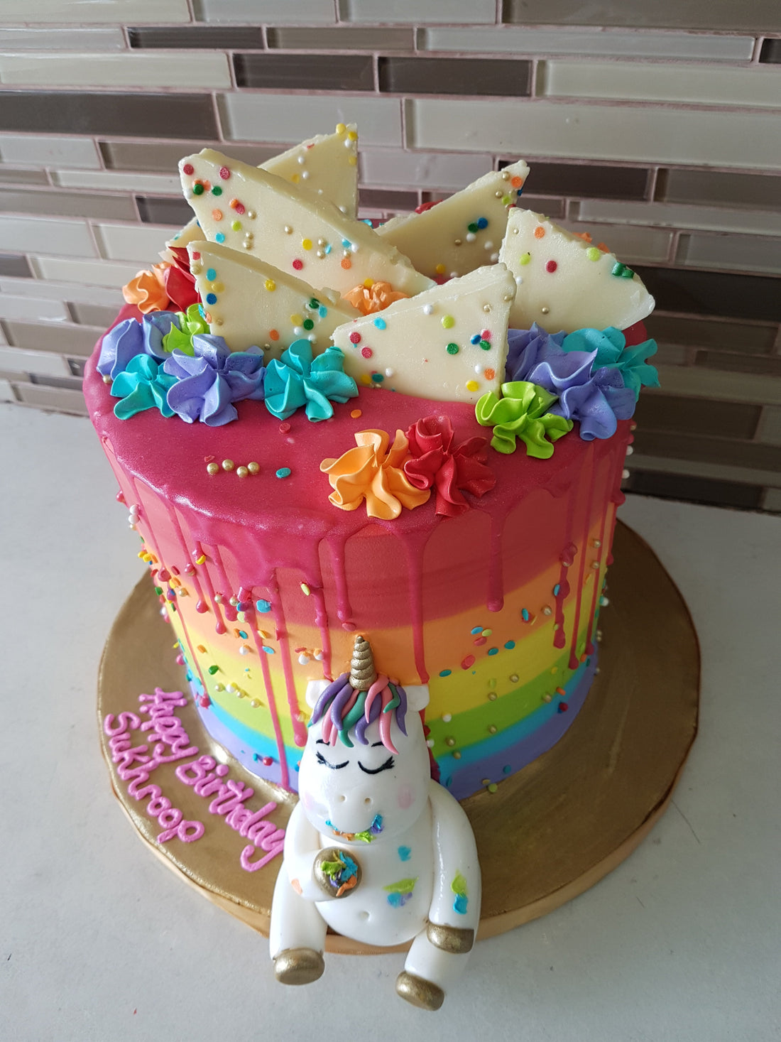 Unicorn Rainbow Cake