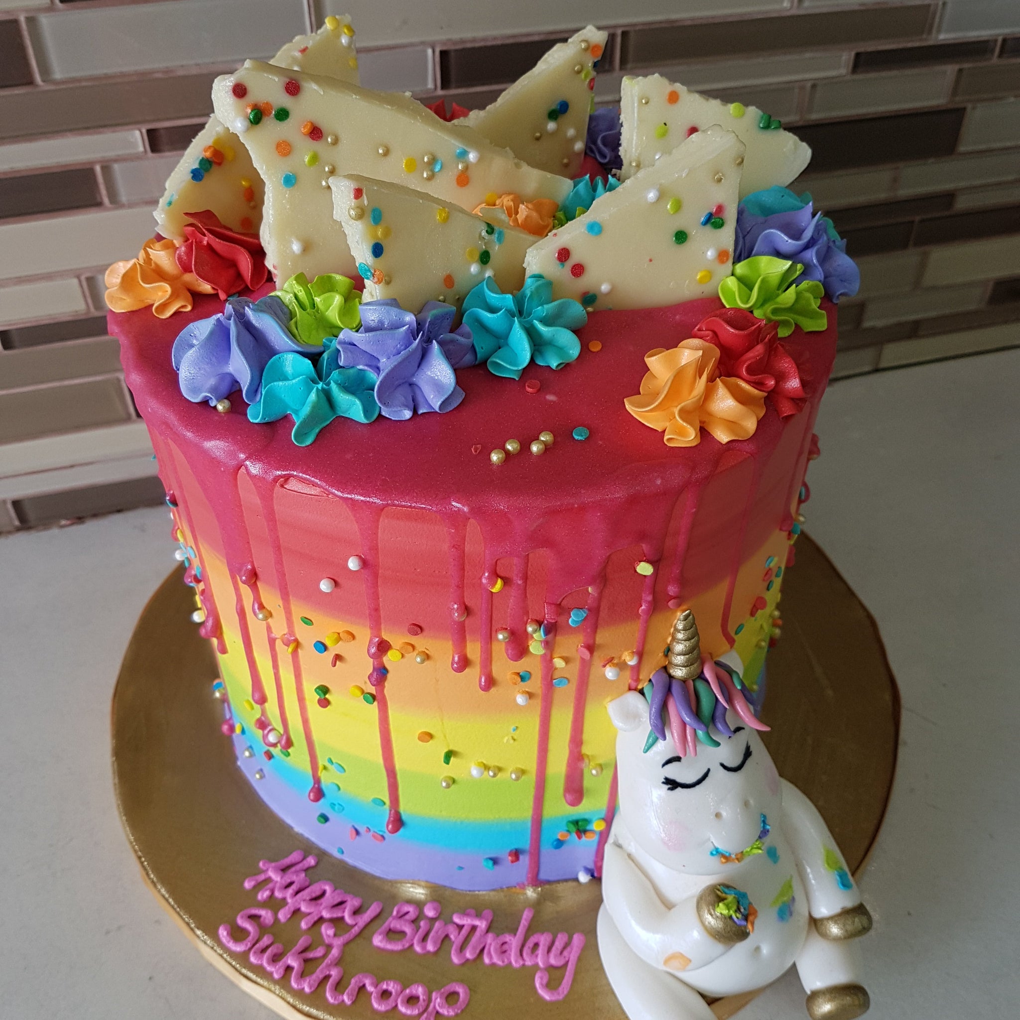 Unicorn Rainbow Cake
