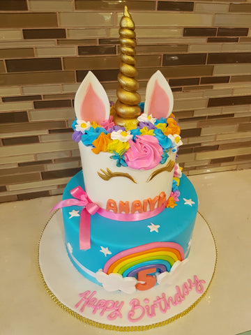 Anaya Unicorn Fondant cake