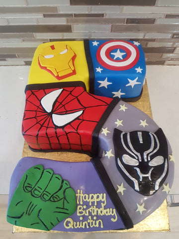 Superheroes Molded cake